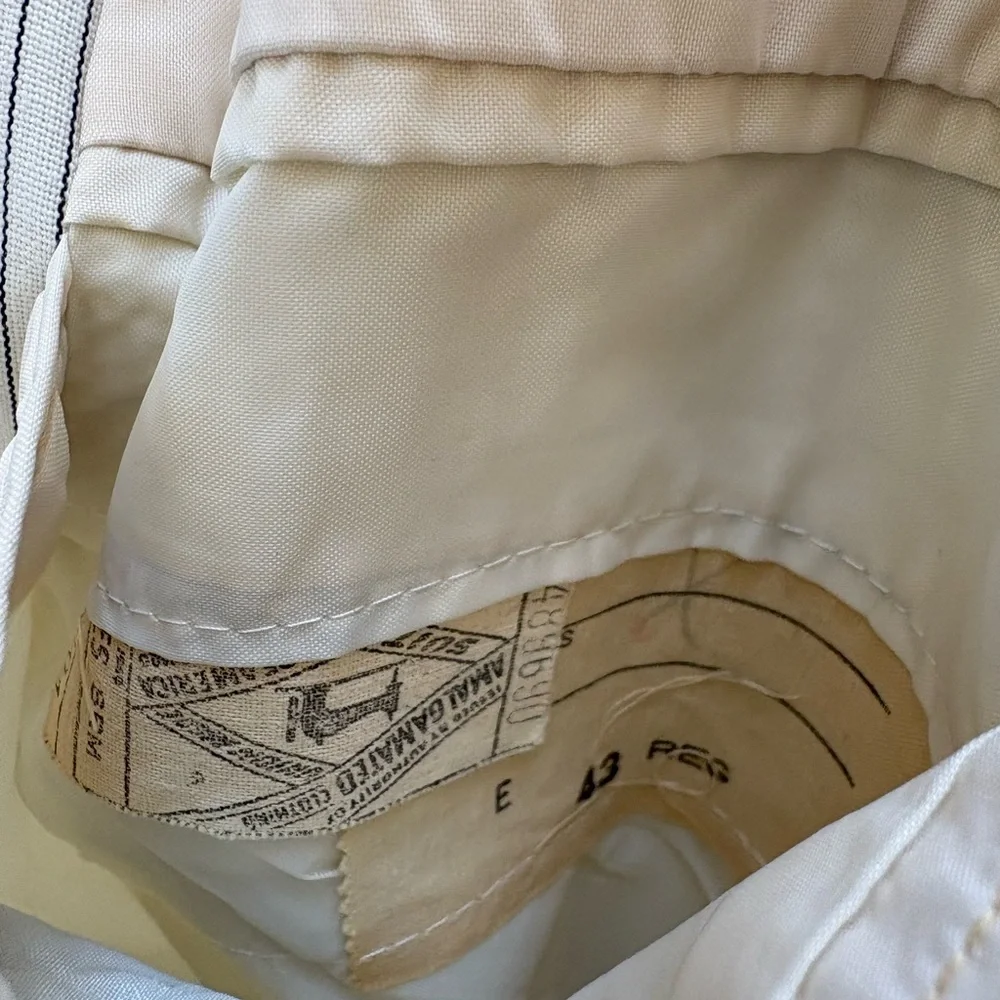 After Six Nite Magic Vintage 40s Pinstripe White Dinner Jacket Tux Sportcoat 43R